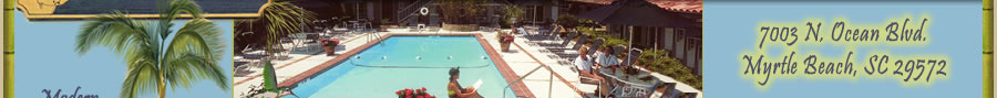 The Mariner Motel is located on Ocean Blvd in Myrtle Beach just 300 feet from the ocean!